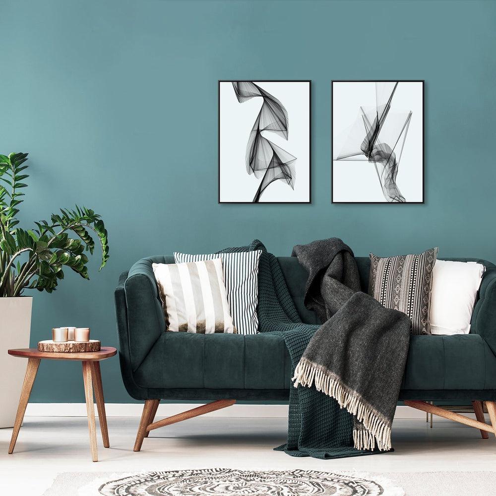 Aerial Silk, Black And White, Set Of 2, Style A - Image 3