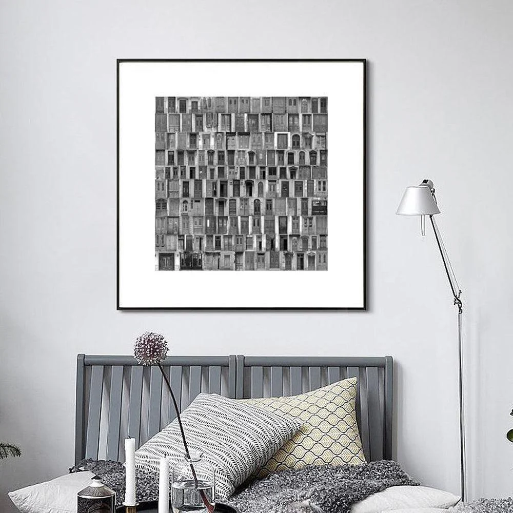 Composition Of Old Doors, Monochrome - Image 6