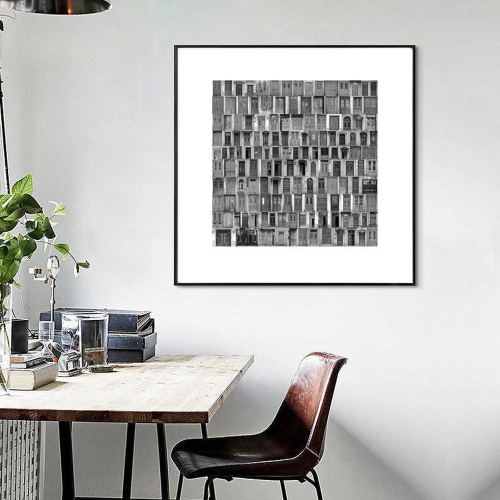 Composition Of Old Doors, Monochrome - Image 7