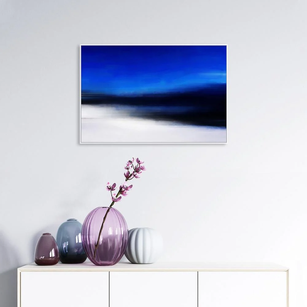 Deep Blue, Hand-Painted Canvas - Image 3