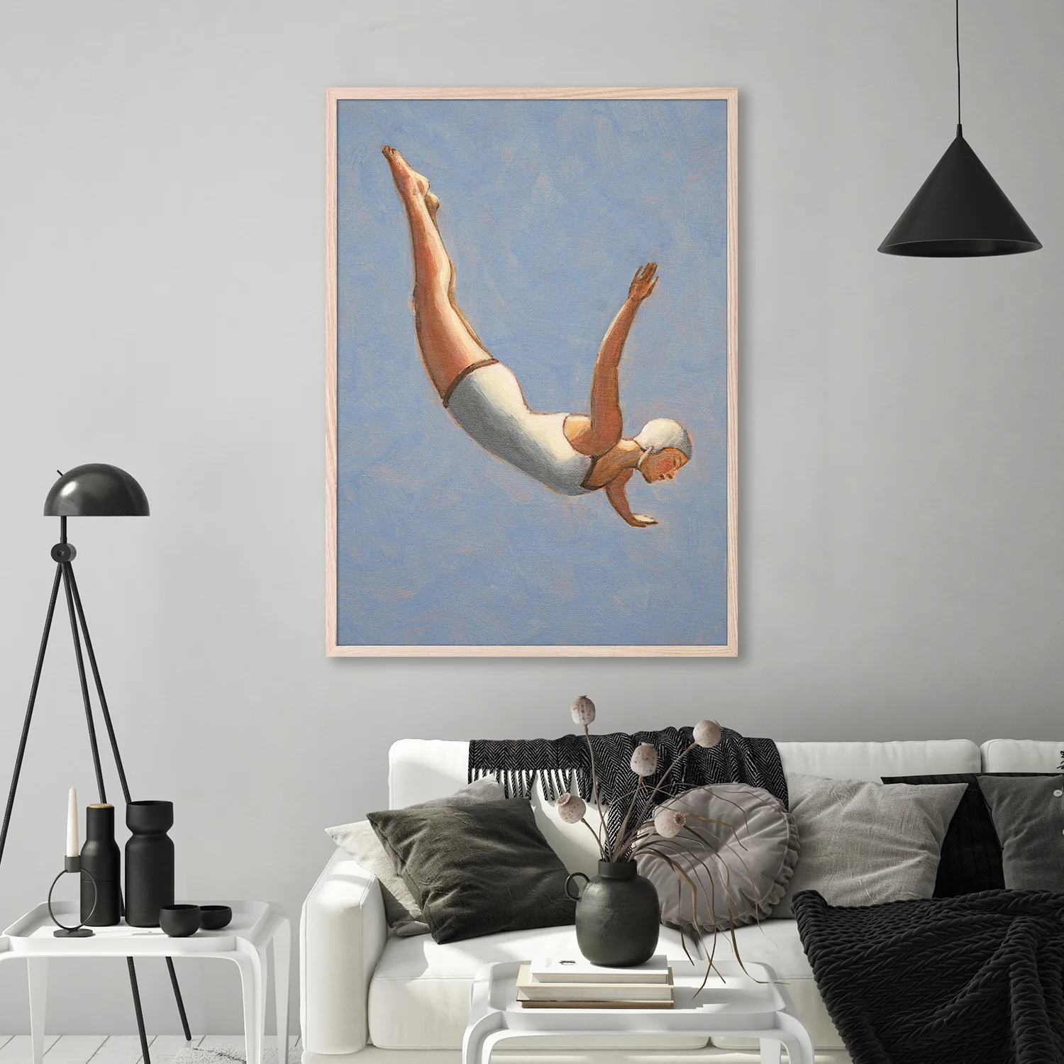 Diver in Blue-Grey Sky - Image 8