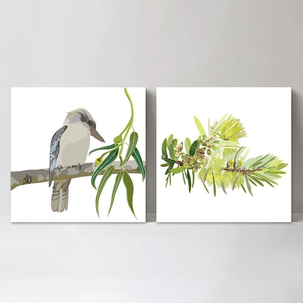 Kookaburra And Eucalyptus, Set Of 2 - Image 3