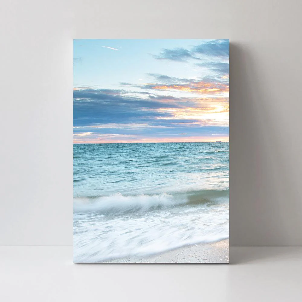 Sunrise By The Ocean, Ocean And Beach Landscape, Set Of 3 - Image 6