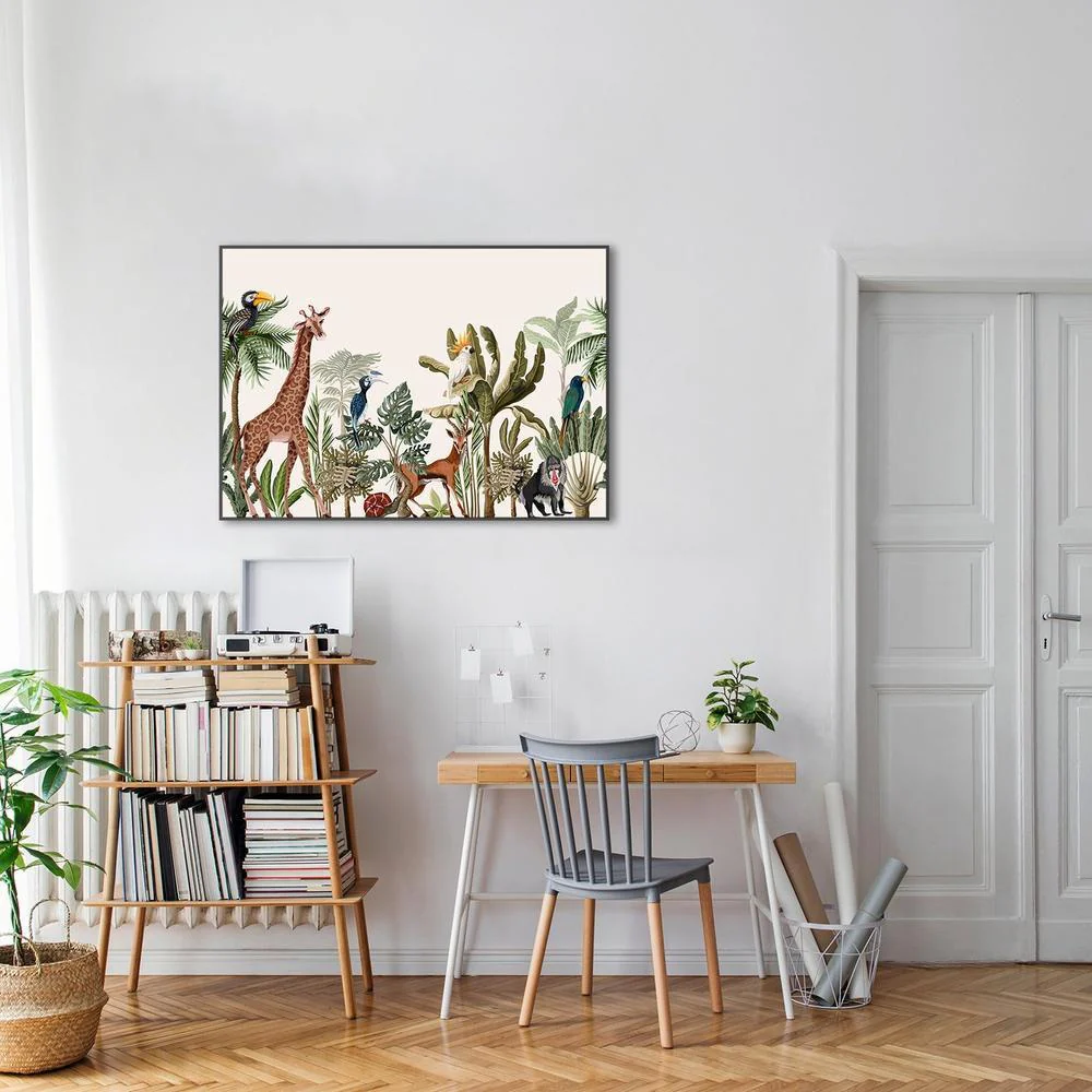 Palm, Banana And Jungle Animals, Vintage Style - Image 3