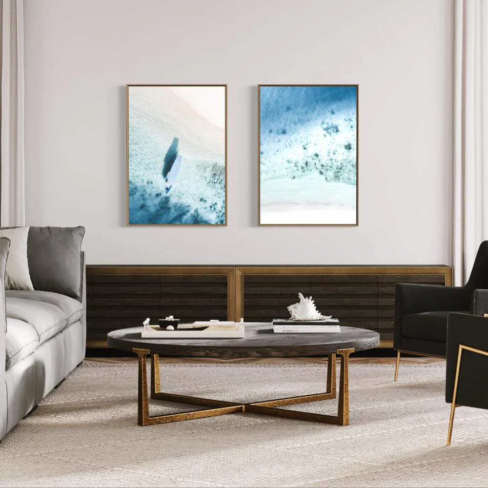 Stunning Shoreline And Blue Sea, Set Of 2 - Image 4