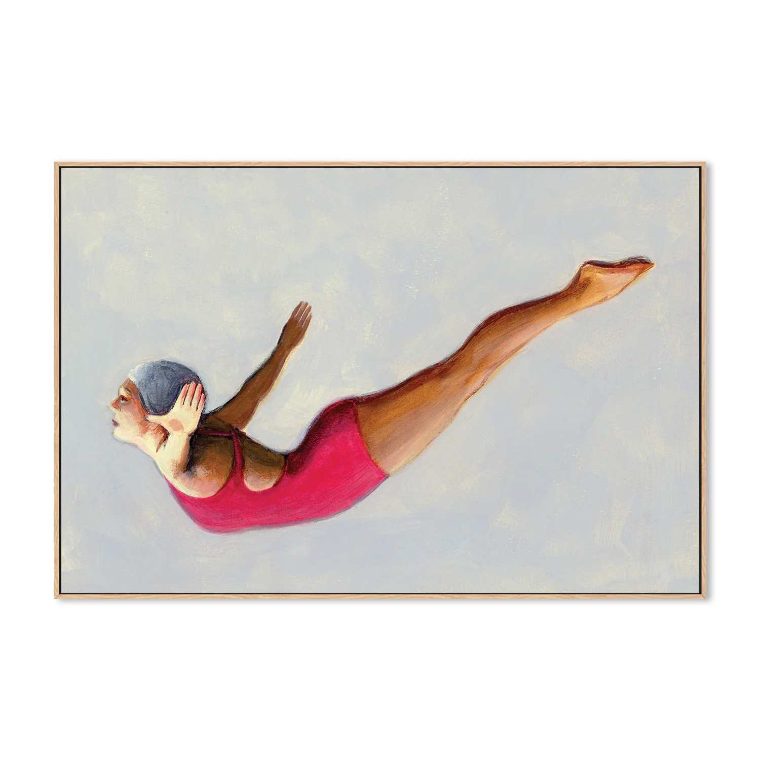 Swan Dive in Red Swimsuit - Image 4