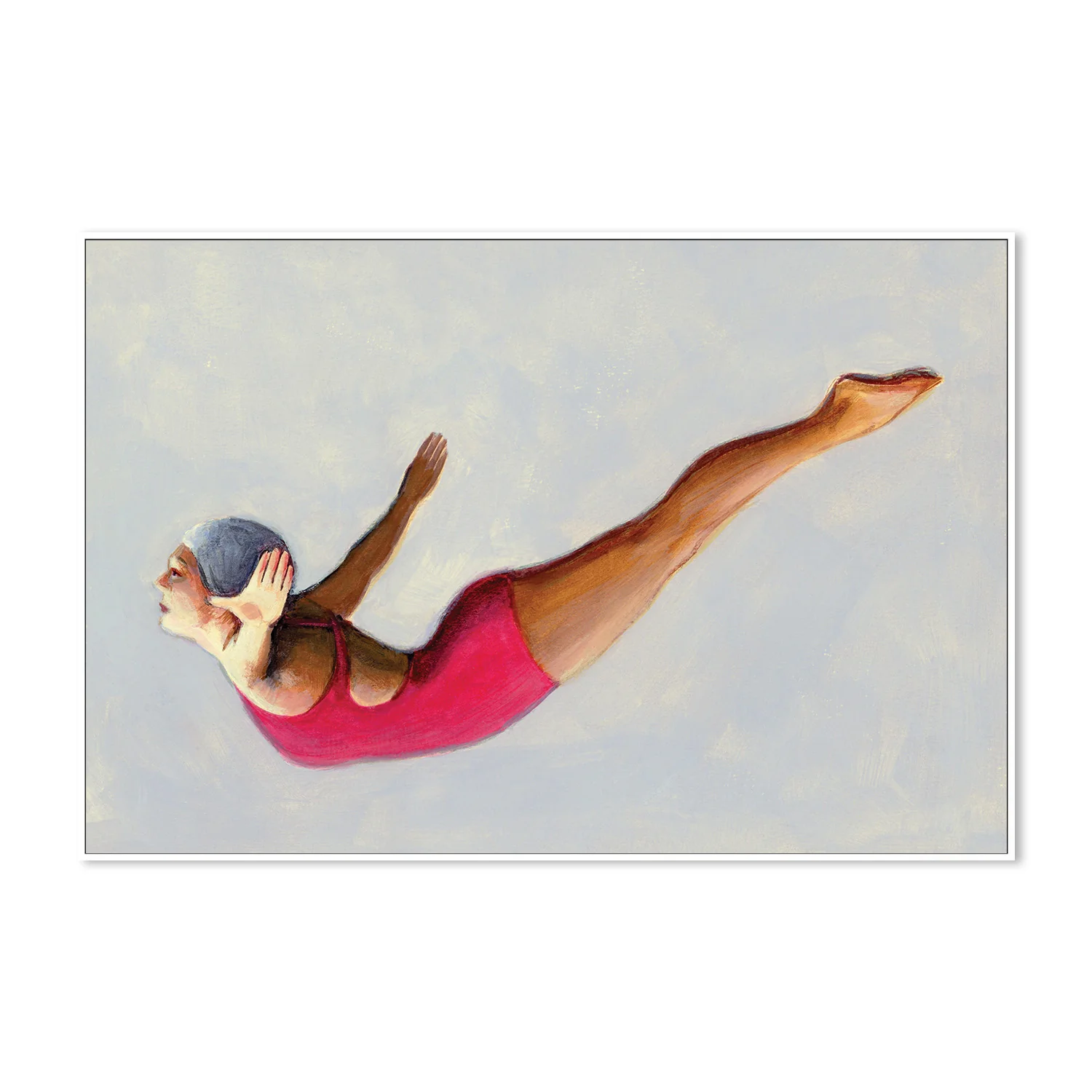 Swan Dive in Red Swimsuit - Image 5
