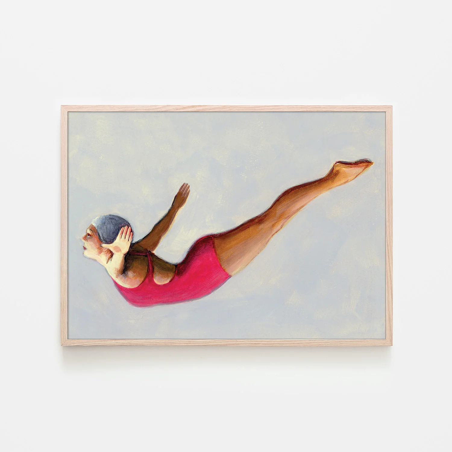 Swan Dive in Red Swimsuit - Image 6