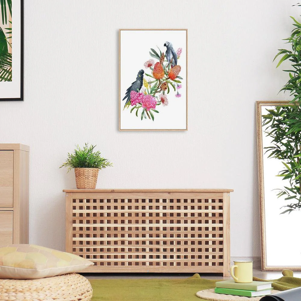 Watercolour Bouquet, Banksias,Protea Leaves, Eucalyptus, Parrot And Cockatoo, Set Of 2 - Image 7