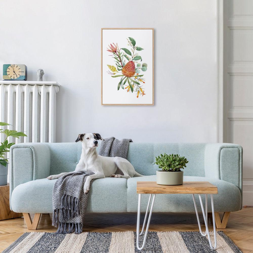 Watercolour Bouquet, Banksias,Protea Leaves, Eucalyptus, Parrot And Cockatoo, Set Of 2 - Image 8